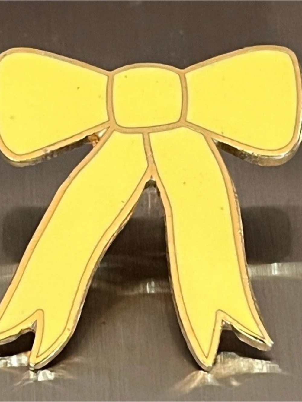 Betsey Johnson Yellow Bow Brooch